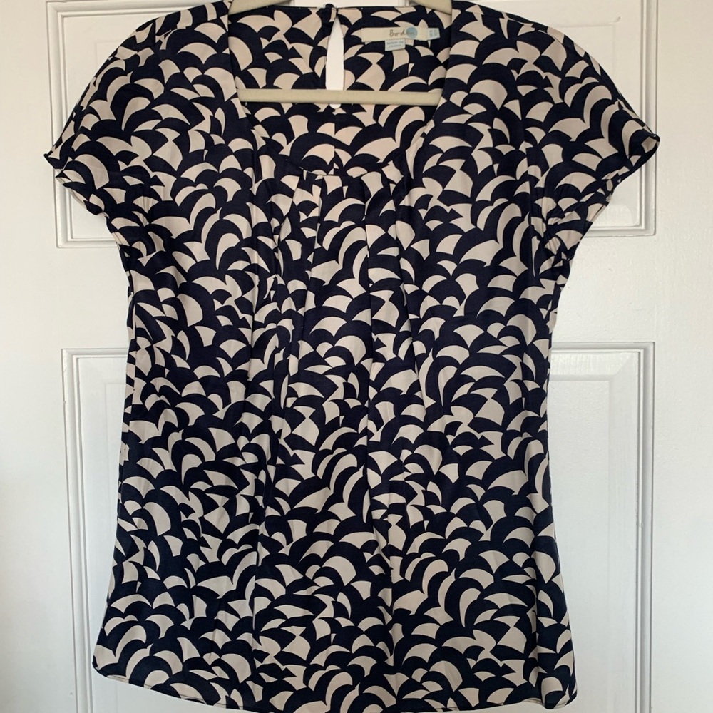 Boden Black & White Blouse S